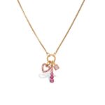 Exquisite Pink Charm Necklace