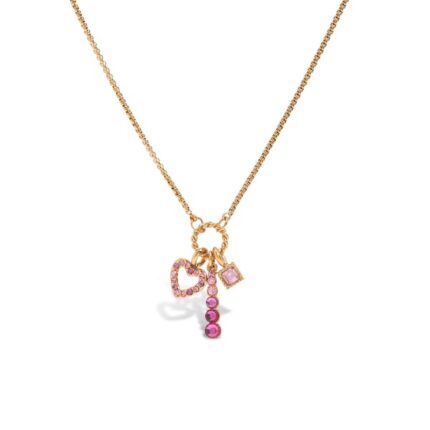 Exquisite Pink Charm Necklace