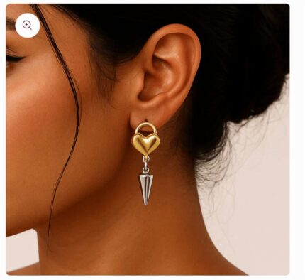 Exquisite Dual Charm Heart Earrings